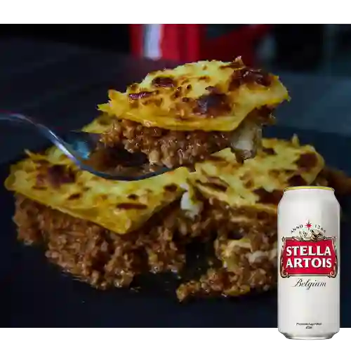 Combo Boloñesa Grande + Stella Artois
