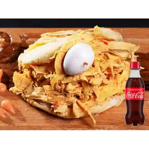 Combo Arepa de Pollo + Coca-Cola Sabor Original 250 ml