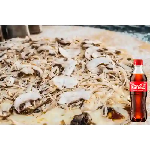 Combo Pizza Pollo c/ Champiñones +Cocacola Orig 400ml