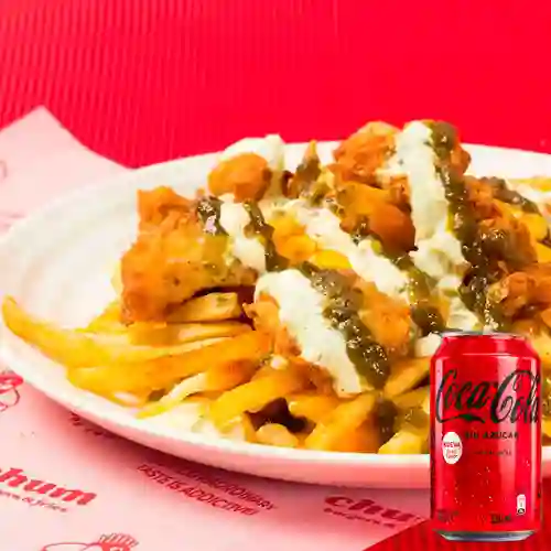 Combo Papas Pollo Crispy + Coca Cola Sin Azúcar 330ML
