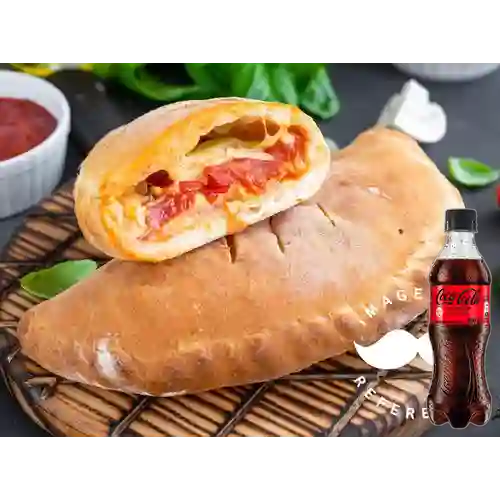 Combo Calzone de Peperoni +Cocacola S/az 400ml