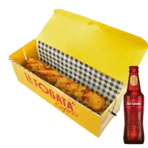 Combo Chuzo de Cerdo + Club col. Roja Bot. 330ml
