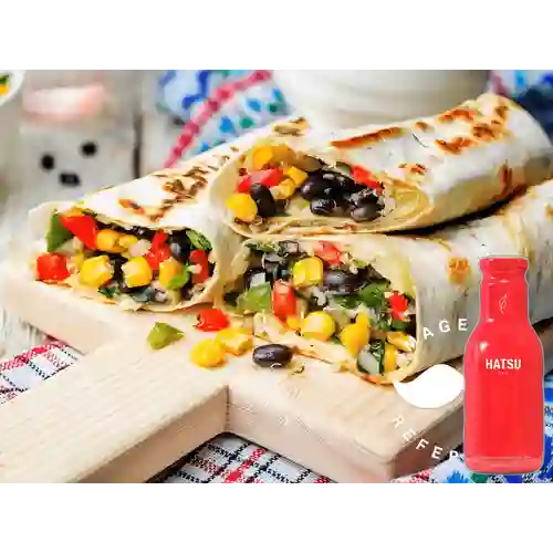 Combo Burrtio Vegetariano + Hatsu Rojo 400 ml
