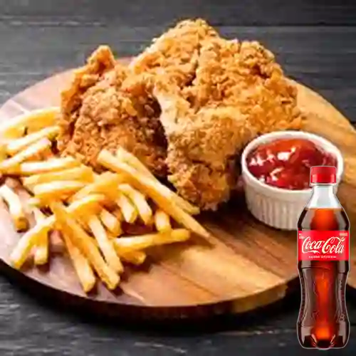 Combo 1/4 de Pollo Broaster +Cocacola Orig 400ml