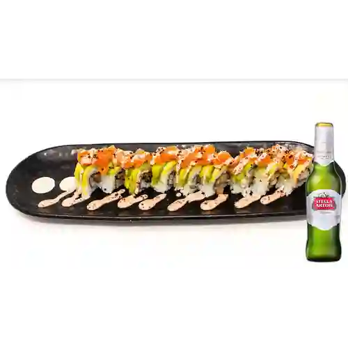 Combo Salmón Tartar + Cerveza Stella Artois Bot. 330ml