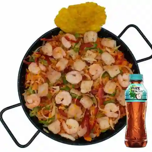Combo Paella Peruana + Fuze Tea Manzana 400 ml