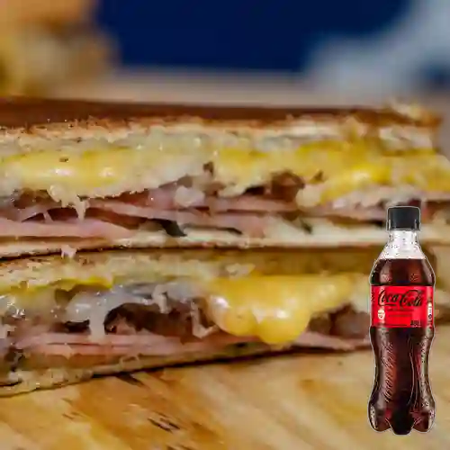 Combo Sándwich Cubano + Coca Cola Sin Azúcar 400 ml