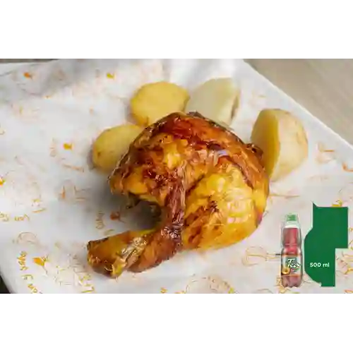 Combo 1/4 de Pollo Pernil + Mr Tea Durazno 500 ml