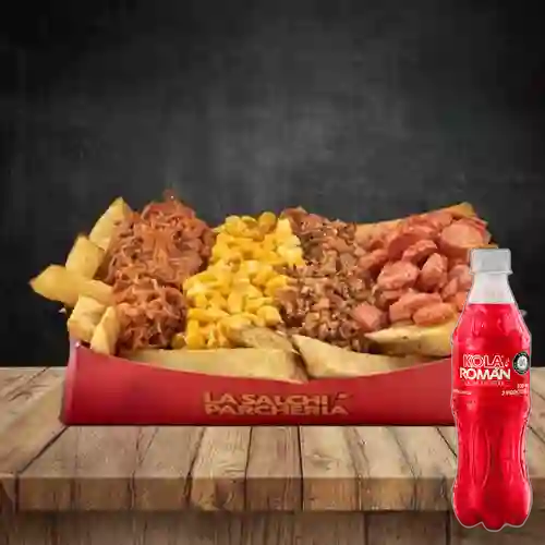 Combo Salchi Mega + Kola Román Original 400ML