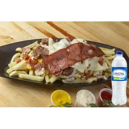 Combo Papas Locas + Cristal Sin Gas 600 ml