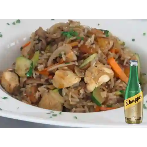 Combo Yasai Rice + Schweppes Ginger Ale 300ML