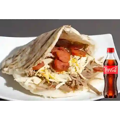 Combo Arepa con Todo + Coca-Cola Original 400ml