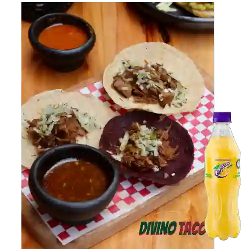 Combo Taco Birria + Quatro Original 400ML
