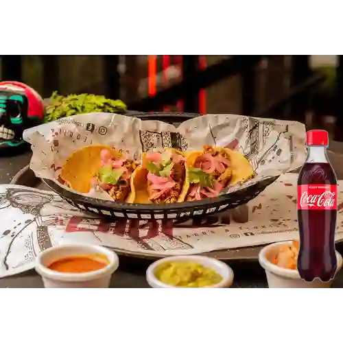 Combo Tacos de Cochinita Pibil + Gaseosa Coca Cola