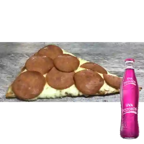 Combo Pizza Peperoni + Uva Postobon 350 ml
