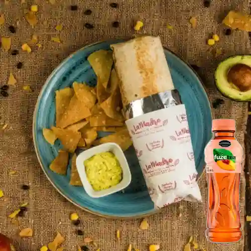 Combo Burrisimo + Fuze Tea Durazno 400ML