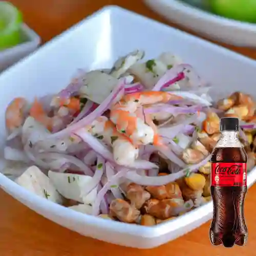 Combo Ceviche Inka + Coca Cola Sin Azúcar 400 ml