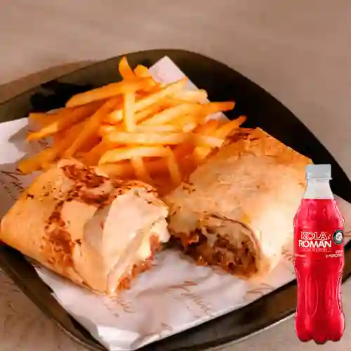 Combo Wrap de Pepper Steak + Kola Román Original 400ML