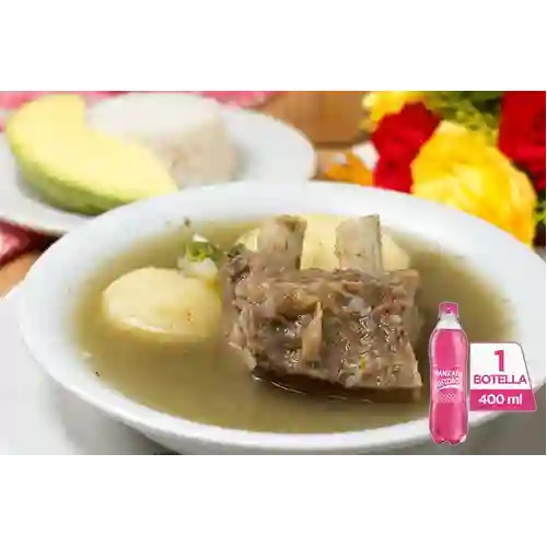 Combo Caldo de Costilla + Postobón Manzana 400 ml