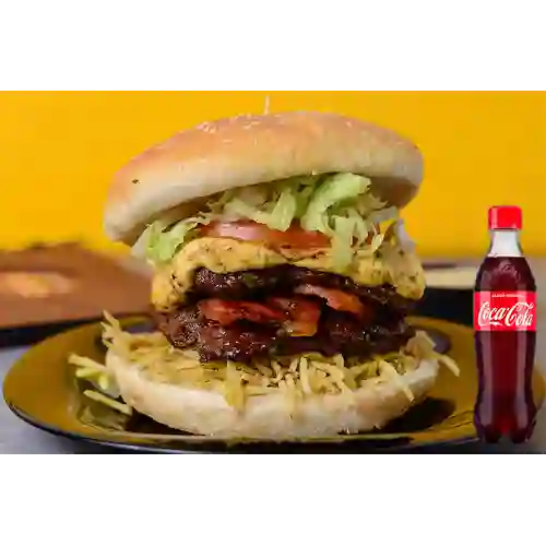 Hamburguesa Doble Carne Especial +Cocacola Org 400ml