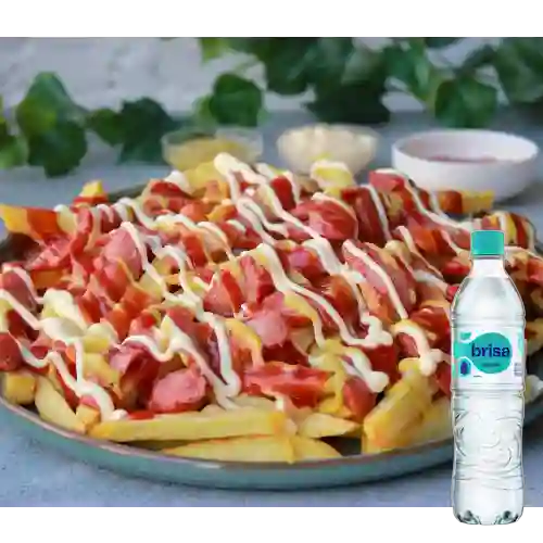 Combo Salchipapa Casera. + Brisa Sin Gas 600ML