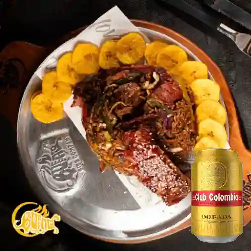 Combo Arroz Al Wok Llanero +Club col. Dorada 355ml