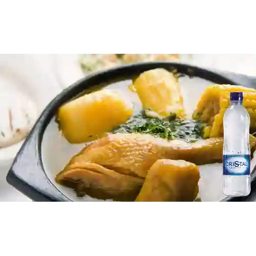Combo Sancocho de Gallina + Cristal Sin Gas 500 ml