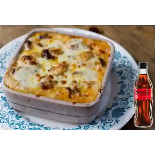 Combo Lasagna de Carne + Coca Cola Sin Azúcar 300ML