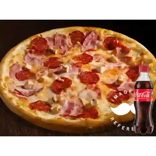 Combo Pizza Personal Carnes +Cocacola Orig 400ml