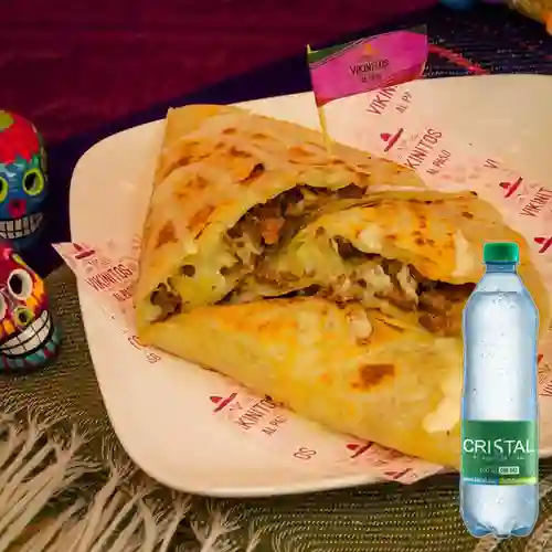 Combo Quesadilla de Pollo Grande +Cristal C/gas 600ml