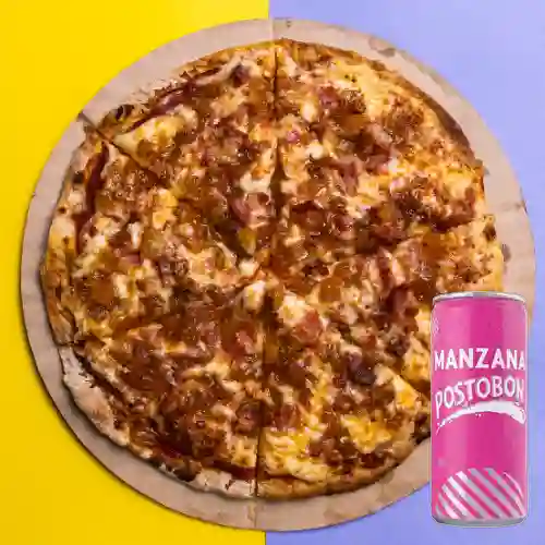 Combo Pizza Hawaiana + Postobón Manzana 269 ml