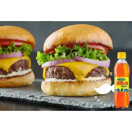 Combo Hamburguesa Clásica + Colombiana 400 ml