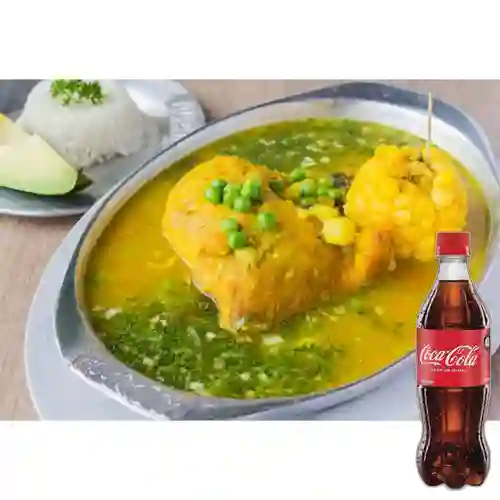 Combo Ajiaco con Pollo - Cod 52 + Cocacola Orig 600 ml