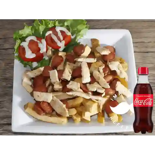 Combo Papa Pollo + Coca-Cola Sabor Original 250 ml