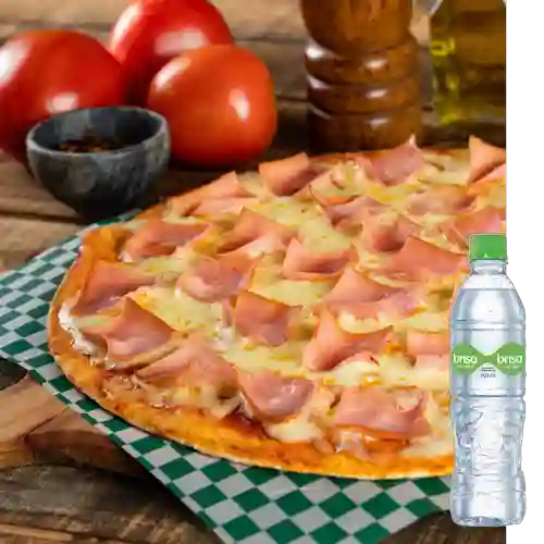 Combo Pizza Jamón Queso + Brisa con Gas 600 ml