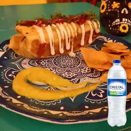 Combo Burrito Birria + Cristal Sin Gas 600 ml