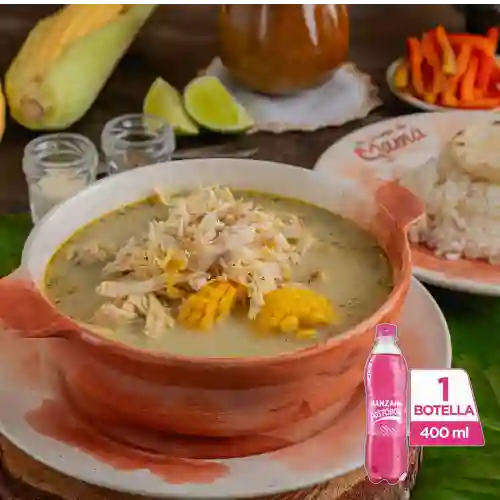 Combo Ajiaco + Postobón Manzana 400 ml