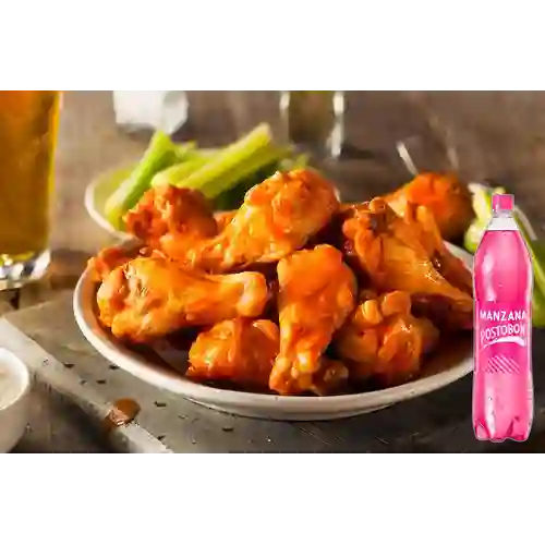 Combo Alitas X 24 Piezas + Postobón Manzana 1.5 l