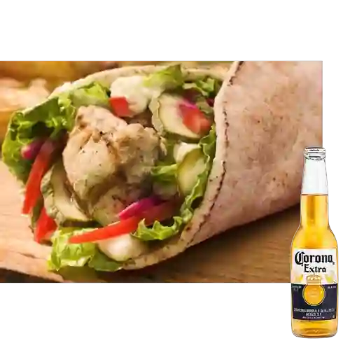 Combo Shawarma Chicken + Corona 250 ml