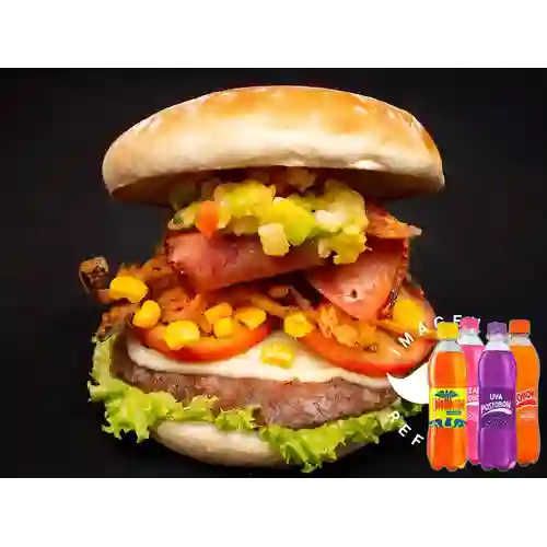 Combo Burger Ranchera + Postobon 400 Uva