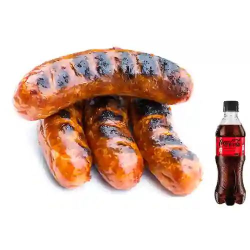 Combo Porción Chorizos + Coca Cola Sin Azúcar 400 ml