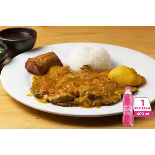 Combo Carne en Bisctec + Postobón Manzana 400 ml