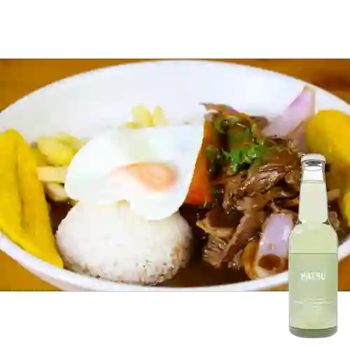 Lomo Saltado a Lo Pobre +Hatsu Sandía Albahaca 300ml