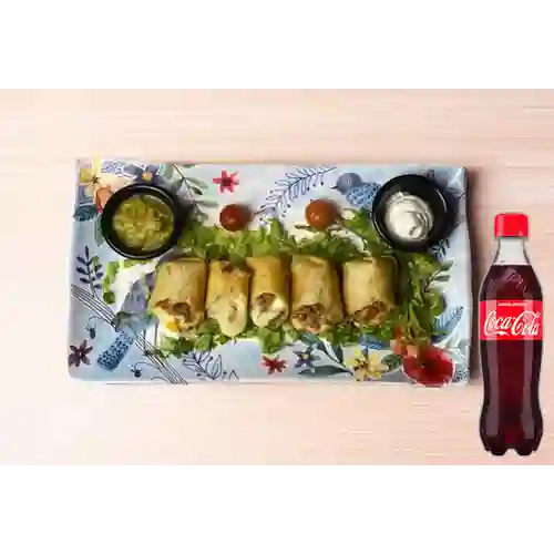 Combo Flautas de Pollo +Cocacola Orig 400ml