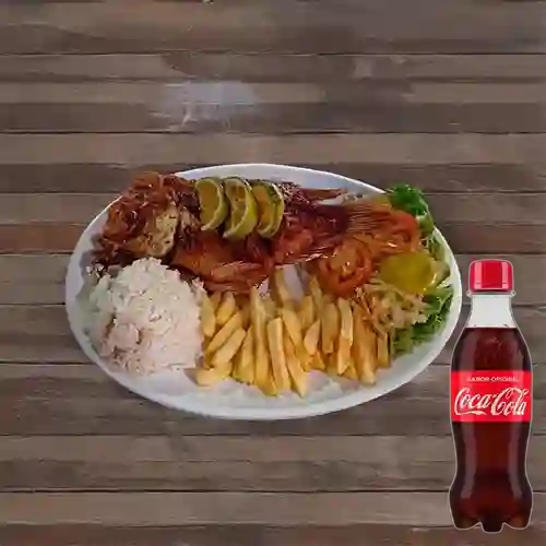 Combo Mojarra Frita + Coca-Cola Sabor Original 250 ml