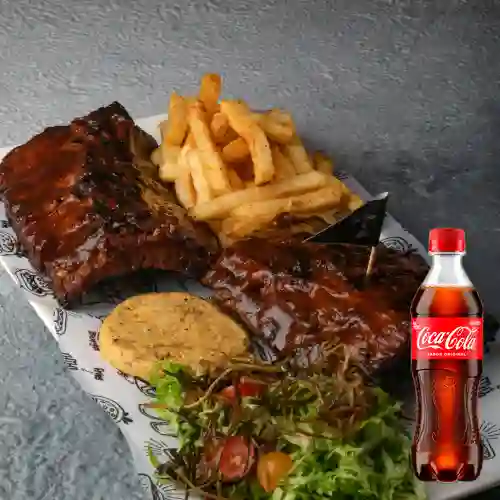 Combo Costillas Rack Bbq Orig +Cocacola Orig 400ml