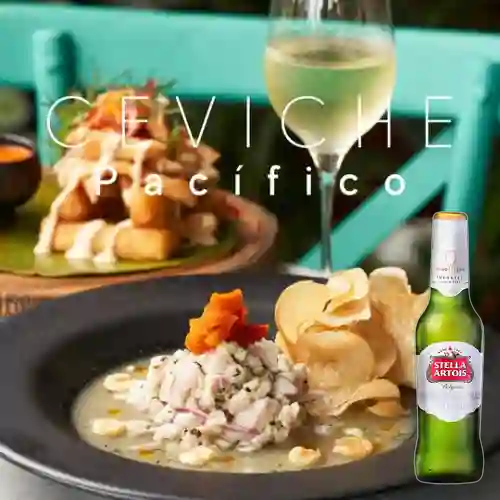 Combo Ceviche Pacifico + Stella Artois Bot. 330ml