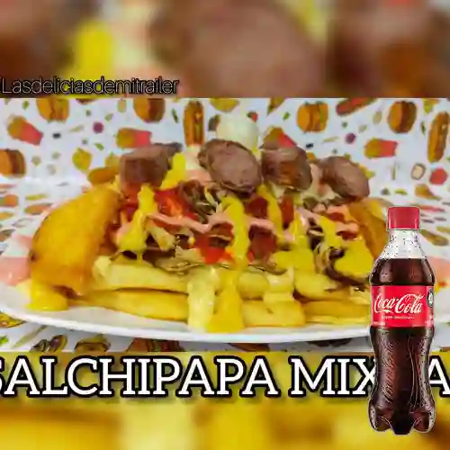 Combo Salchipapa Mixta +Cocacola Orig 400ml