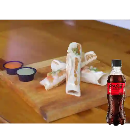 Combo Flautas Pollo Pastor +Cocacola S/az 400ml