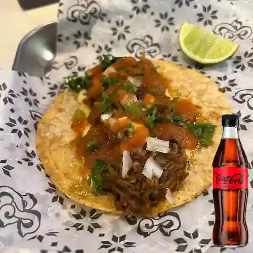Combo Taco de Birria X3 + Coca-Cola Zero 300 ml